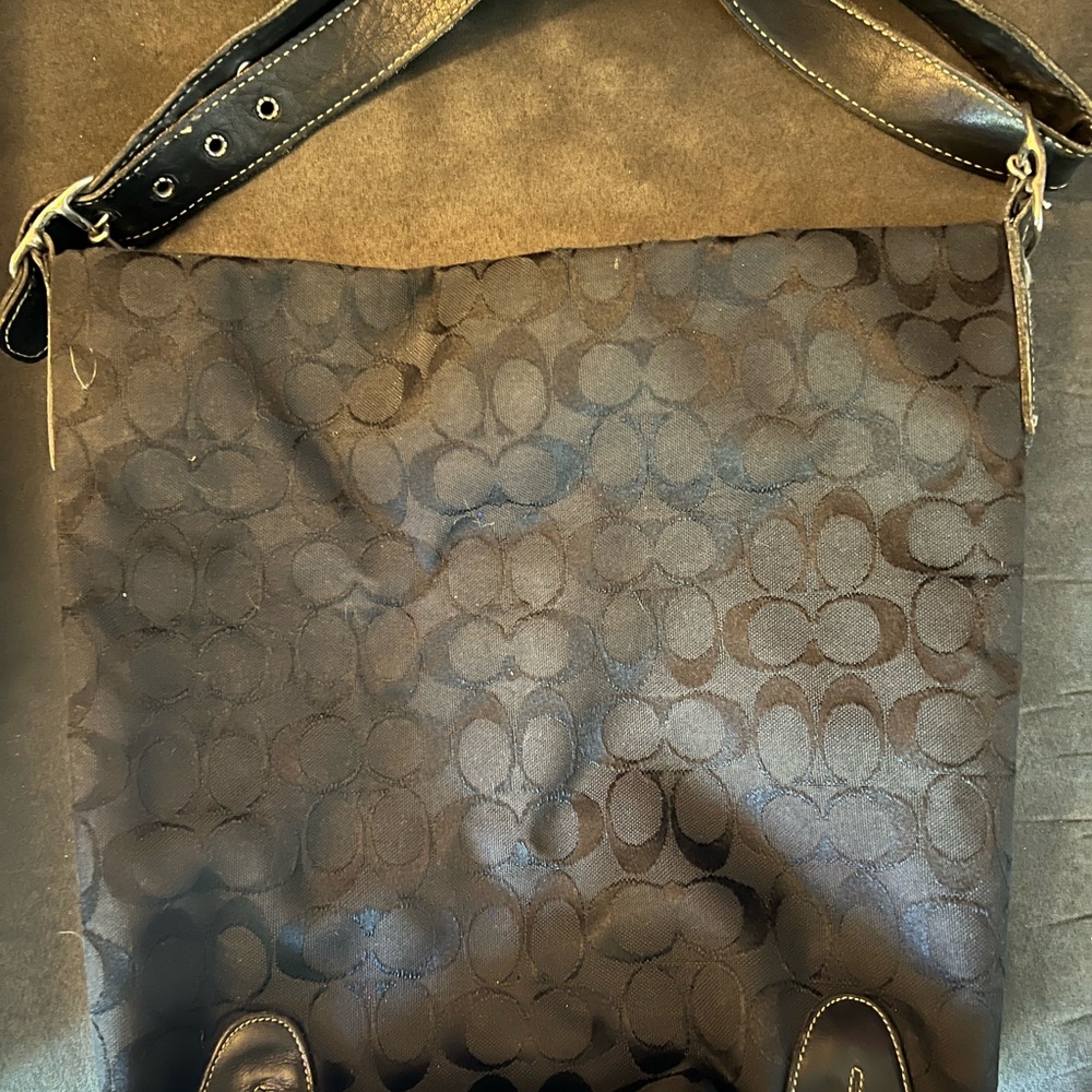 Large Black Coach Signature Tote
